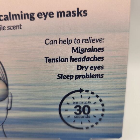 Popmask Calm Self-Warming Eye Masks Chamomile Scented NIB 5 Masks In Box - Picture 2 of 4